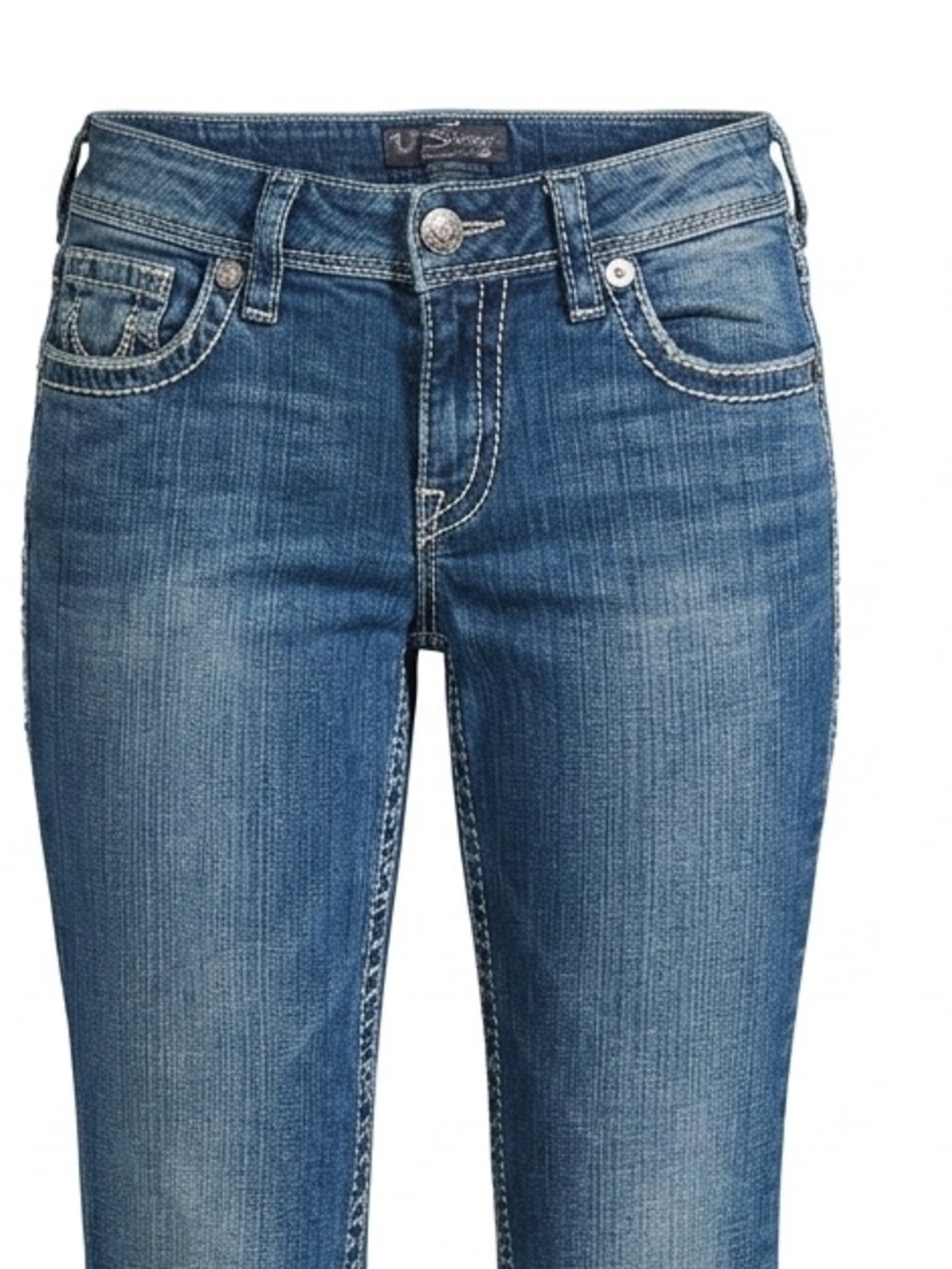 Silver Jeans Medium Blue Wide-Leg Flare Jeans SS 32